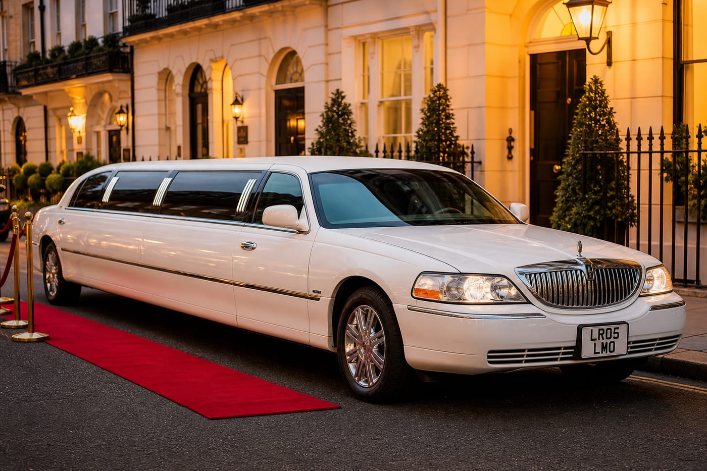Limousine allongée, extérieur